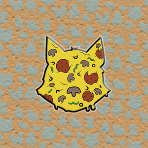 Pizza Cat Acrylic Pin