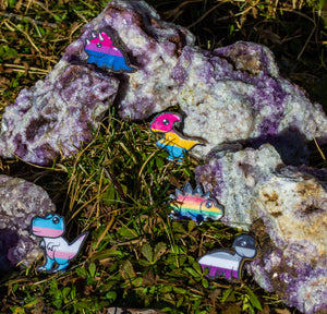 Pan-Rasaurolophus Wooden Pin