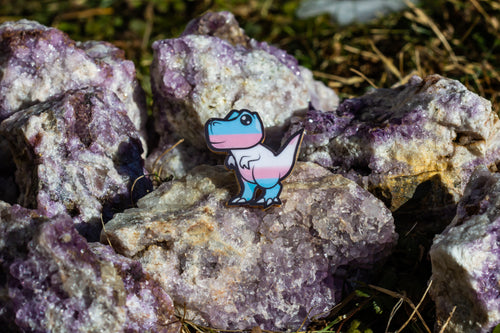 Tran-Nosaurus Wooden Pin