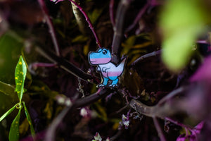 Tran-Nosaurus Wooden Pin